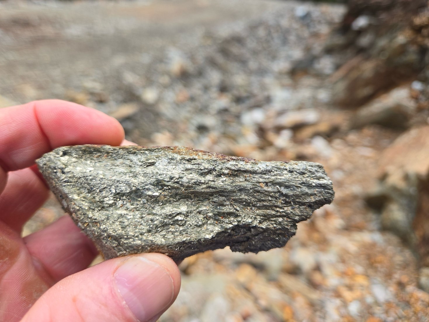 Photograph 3 – High sulphide chunk found roadside