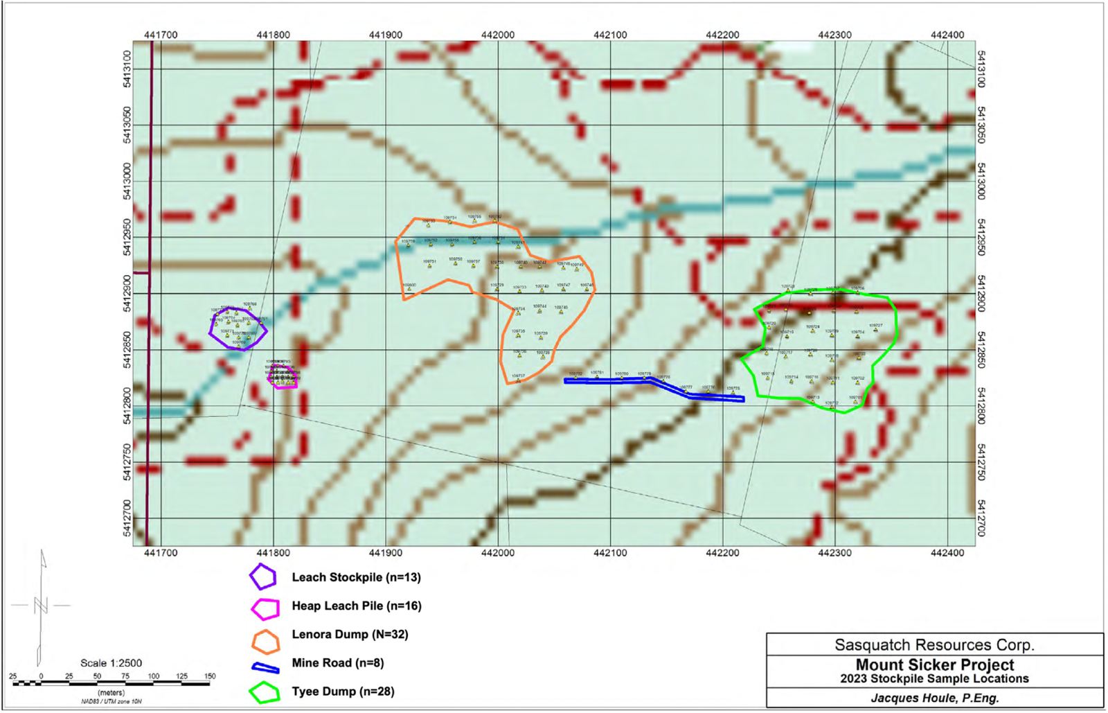 Figure 5. 2023 Stockpile Sample Locations