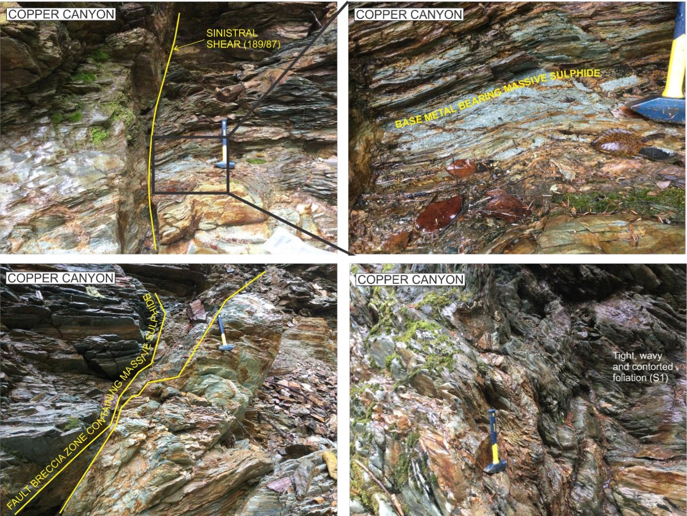 Figure 2(b) – Images showing extensive exposed geology at Copper Canyon