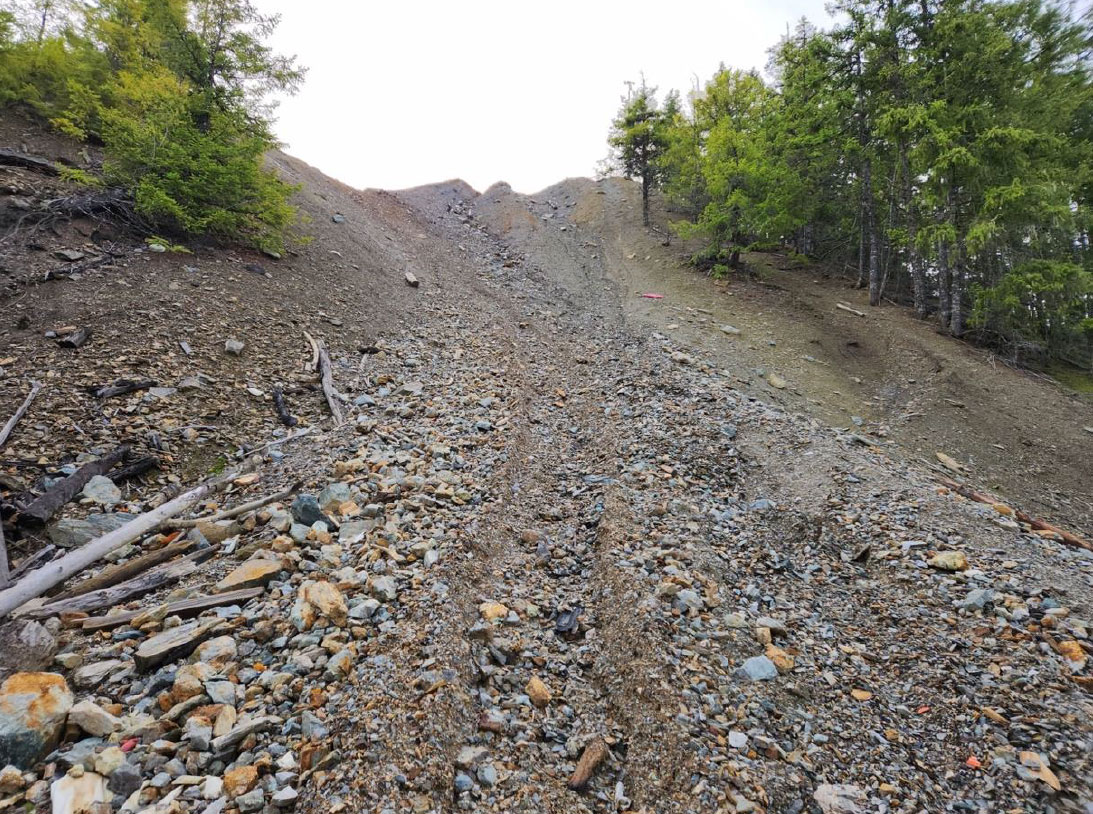 Figure 5: Waste rock pile at Mount Sicker (one of many)